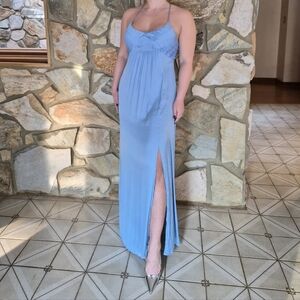 Satin Backless Maxi Dress